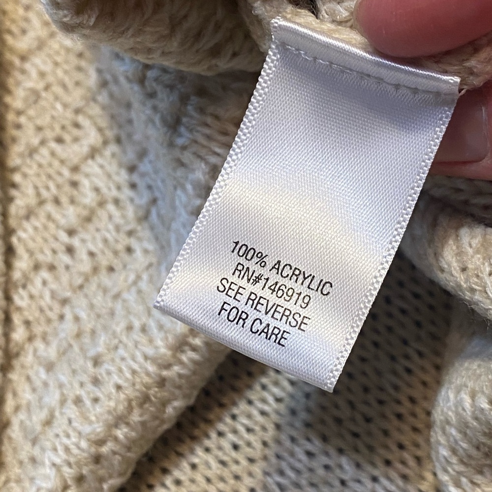 Croft & Barrow Women's Textured Beige Sweater - Picture 7 of 8